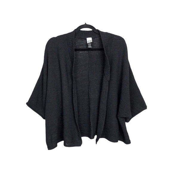 Akemi+ Kin Jackets & Blazers - Akemi +Kin by Anthropology Women’s Black Open Front Knit Cardigan One Size